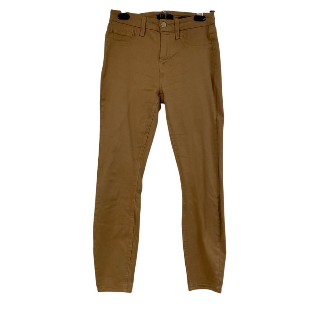 7 For All Mankind Tan Faux Suede Skinny Leggings Pants Womens 2 Fall Casual